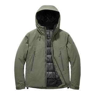 户外风连帽羽绒服女中长款防风防水加厚款冬季外套