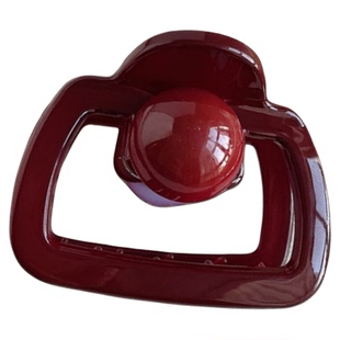 新年红色抓夹女法式复古椭圆形发夹气质半扎发卡头饰百搭鲨鱼夹