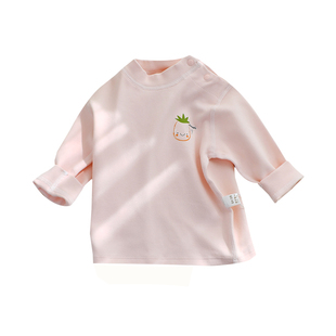 婴幼儿衣服秋衣单件上衣纯棉a类舒绒打底衫线衣厚男女童宝宝内衣