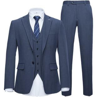HLA/海澜之家商务经典西服套装25春季新暗条纹平驳领绅士风西装男