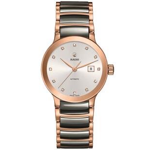 Rado雷达表瑞士晶萃系列手表女PVD涂层自动机械陶瓷镶钻女士腕表