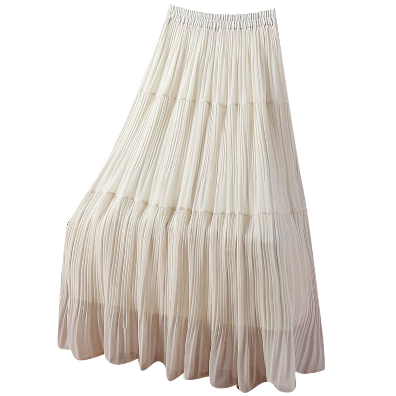 绝美漂亮！欧若风雪纺半身裙