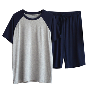 莫代尔夏天睡衣男士薄款宽松短袖短裤夏季可外穿运动家居服套装