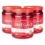3瓶美国朴诺深海鱼油软胶囊omega3成人DHA进口正品中老年鱼肝油