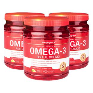 3瓶美国朴诺深海鱼油软胶囊omega3成人DHA进口正品中老年鱼肝油