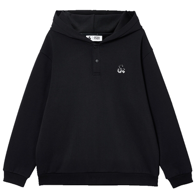 杰克琼斯男装卫衣冬季新款时尚刺绣加绒内里宽松休闲连帽长袖上衣