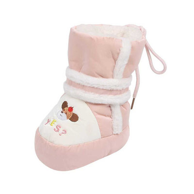 婴儿秋冬特厚加绒软底保暖棉鞋宝宝高帮雪地靴长筒棉靴脚套0-15月