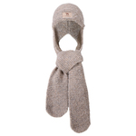 骆驼针织帽女冬天加绒保暖防寒围巾一体帽护耳护脖加厚连帽子围巾