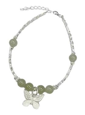 柏林少女新中式蝴蝶碎银子手链女