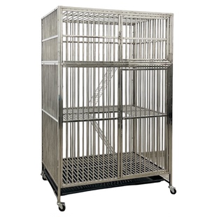 星斗不锈钢猫笼子猫舍大型猫别墅二三层大自由空间家用带厕所猫笼