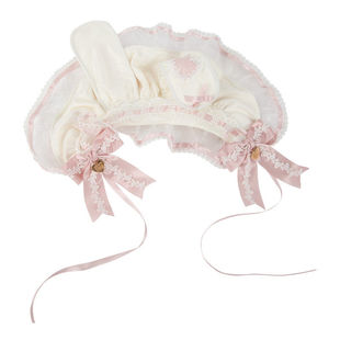 Lolita原创她们的故饰会蝴蝶结小兔手作小物波奈特bnt兔耳发带kc