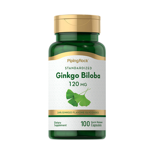 美国Pipingrock朴诺原装进口银杏叶提取复合胶囊中老年记忆力大脑