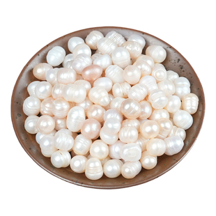 天然淡水珍珠药用珠颗粒真珍珠磨粉无核无孔供佛修曼扎米形散珠