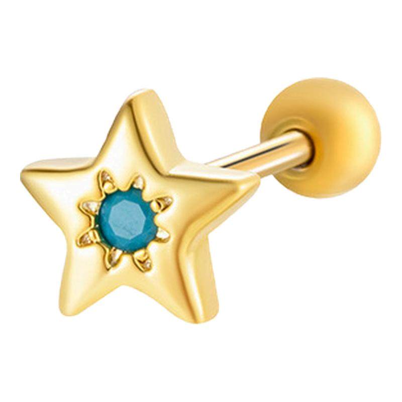 时尚精致星星耳骨钉气质钛钢耳饰小众设计高级感耳钉独特2025新款