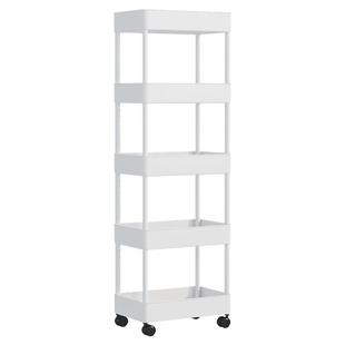 厨房夹缝置物架落地多层超窄冰箱家用带轮收纳架卫生间杂物小推车