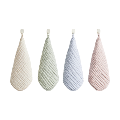 嫚熙婴儿方巾刺绣纯棉口水巾