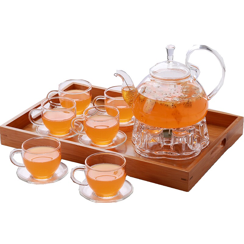 耐热过滤玻璃壶 花草水果茶壶 可明火加热电陶炉适用煮泡茶壶套装
