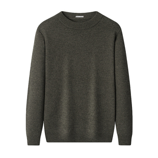 【100%绵羊毛】圣得西男士亲肤薄羊毛衫2025秋休闲百搭圆领毛衣