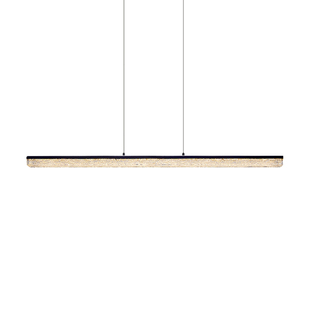 意式极简全铜树脂设计师餐厅吊灯裂冰纹一字长条灯简约现代岛台灯