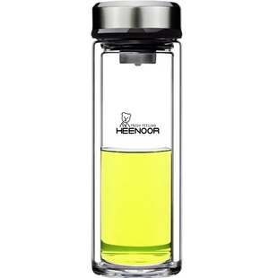 希诺双层玻璃杯创意水晶杯男女士办公便携泡茶喝水杯XN-7030/7031