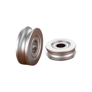 铝合金U型滑轮从动轮被动滚轮轨道导轮带轴承滑轮 惰轮导向皮带轮