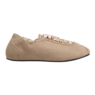 REPETTO丽派朵 羊皮革芭蕾德训运动鞋浅咖色2026早春新品