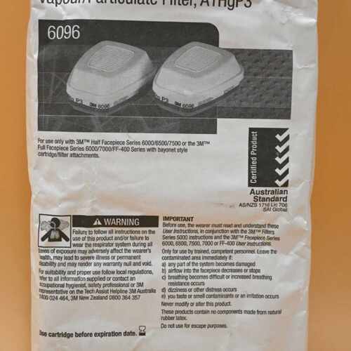 3M 6096 ORGANIC VAPOURS/MERCURY VAPOUR/PARTICULATE FILTER A1