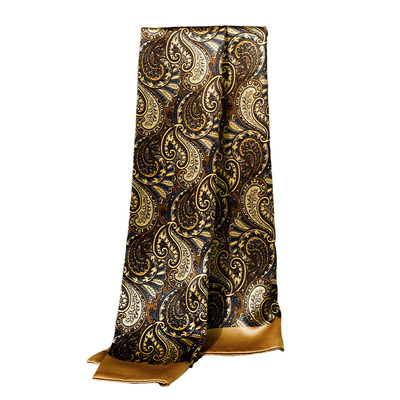 男士真丝围巾杭州丝绸高端长巾