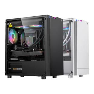 爱国者JV13机箱电脑台式主机itx白色高颜值matx水冷机箱侧透明diy