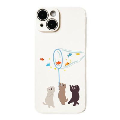 苹果iPhone16捕鱼猫咪软硅胶荣耀