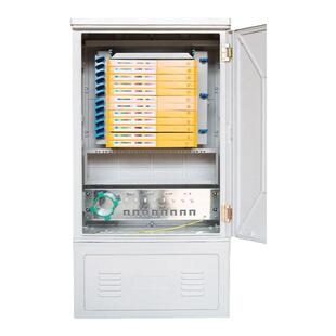 SMC材质加厚光纤交接箱SC/APC-FC/APC可满配可空箱144芯光交箱落地壁挂式室内防水室外通信144芯光缆交接箱