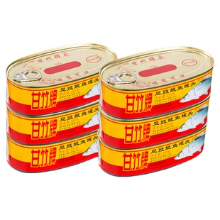 甘竹牌豆豉鲮鱼罐头罐装广东特产精装鲜榨鱼罐头熟食即食下饭菜