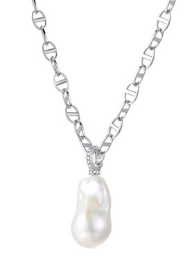 重工版通体S925银猪鼻子项链