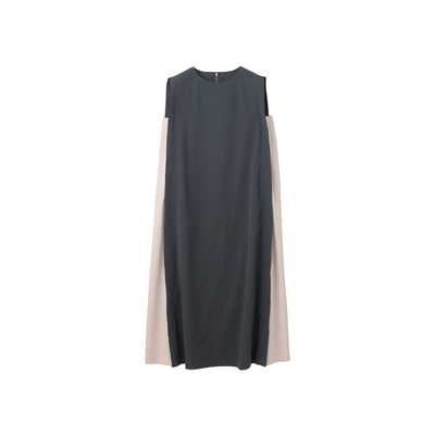 ICB时尚适宜简约气质RENU软款打字机双色连衣裙女ONWARD