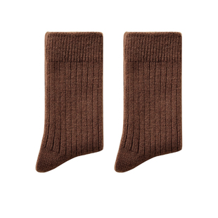 98%美利奴羊毛袜子女秋冬款加厚保暖中筒袜抗菌防臭男女羊绒长袜