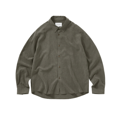 714street干丝风格霜感长袖衬衫