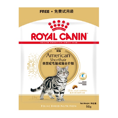 皇家美短成猫试吃猫粮