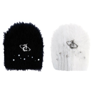 ArguE CulturE秋冬小众针织长毛帽重工珍珠设计毛绒绒加厚冷帽男