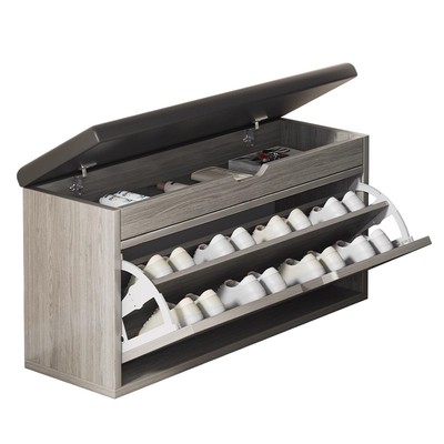 简易可坐式玄关翻斗换鞋凳入户