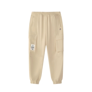 FILA KIDSx原田治联名系列斐乐儿童卫裤2024冬季新款男中大童长裤