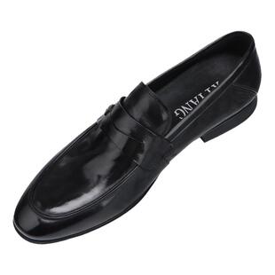 一脚蹬皮鞋男款休闲软底真皮上班鞋2025新款潮流韩版商务休闲鞋男