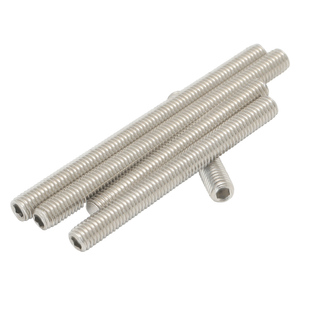 加长紧定螺钉304不锈钢平端内六角机米螺丝无头顶丝M3M4M5M6M8M24