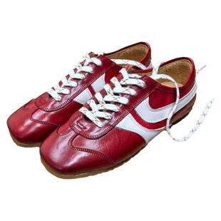 图巴客红色德训鞋平底休闲运动板鞋子百搭单鞋系带阿甘小白鞋女款