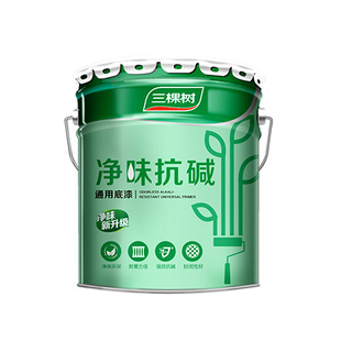 三棵树乳胶漆净味抗碱底漆家用自刷水性涂料室内环保封闭性好施工
