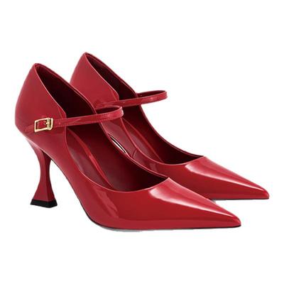 Jennie同款JWPEI尖头高跟鞋女