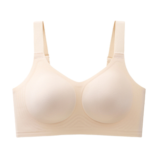 桔内大码女士内衣大胸显小舒适透气无痕超薄款提拉聚拢收副乳2517