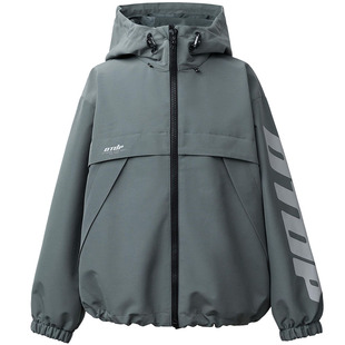 男童连帽夹克2026年春季防风防水字母压胶外套休闲上衣5854776潮