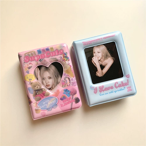 Polaroid, розовая милая трендовая кукла, фотоальбом, карточная книга, система хранения, с медвежатами, 3 дюймов