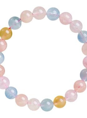 七彩祥云天然摩根石手链事业桃花