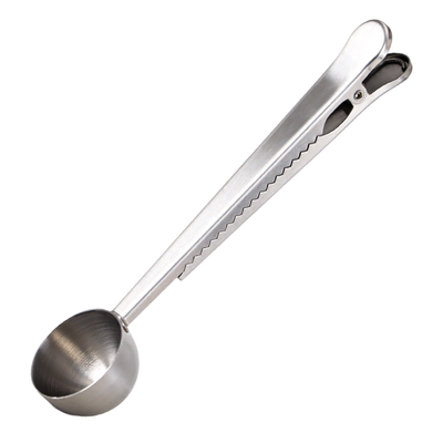 日式洗衣粉不锈钢长柄密封量勺